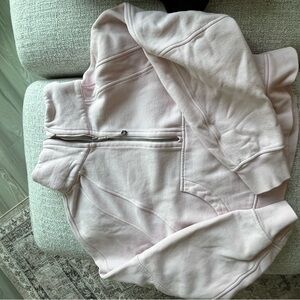 Lululemon Strawberry Milkshake Scuba Cropped Quarter Zip Size M/L